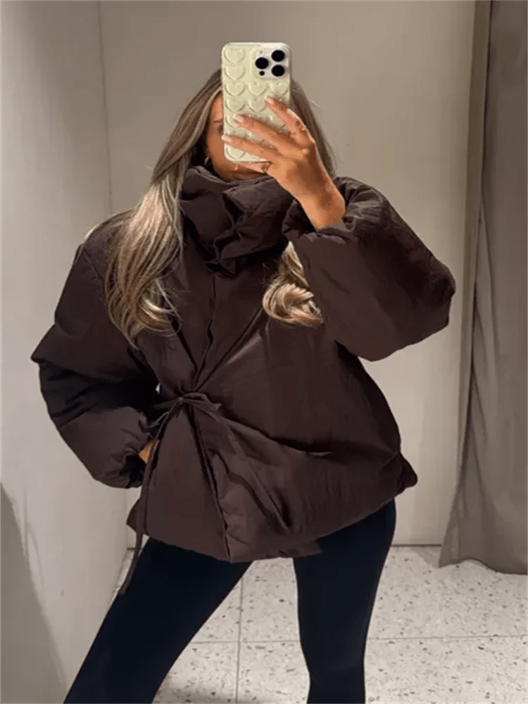 Veste matelassée à col montant et liens Suzy