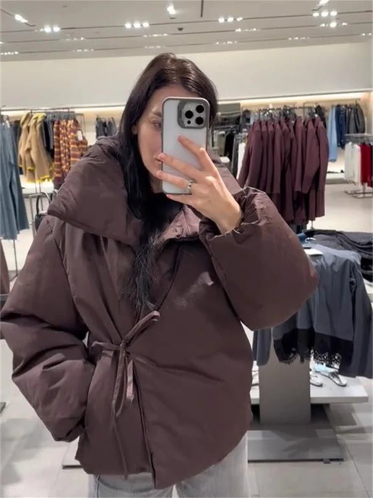 Veste matelassée à col montant et liens Suzy