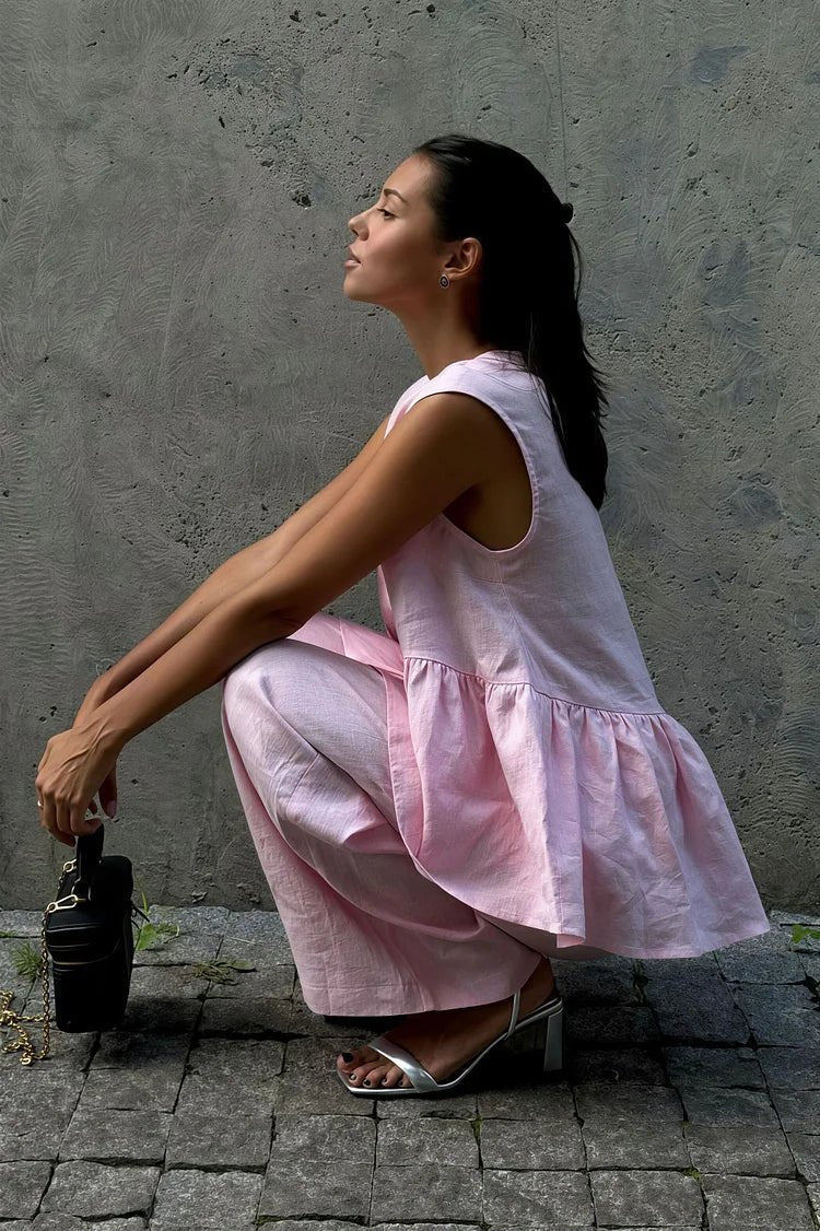 Ensemble Sydney avec gilet à volants et pantalon