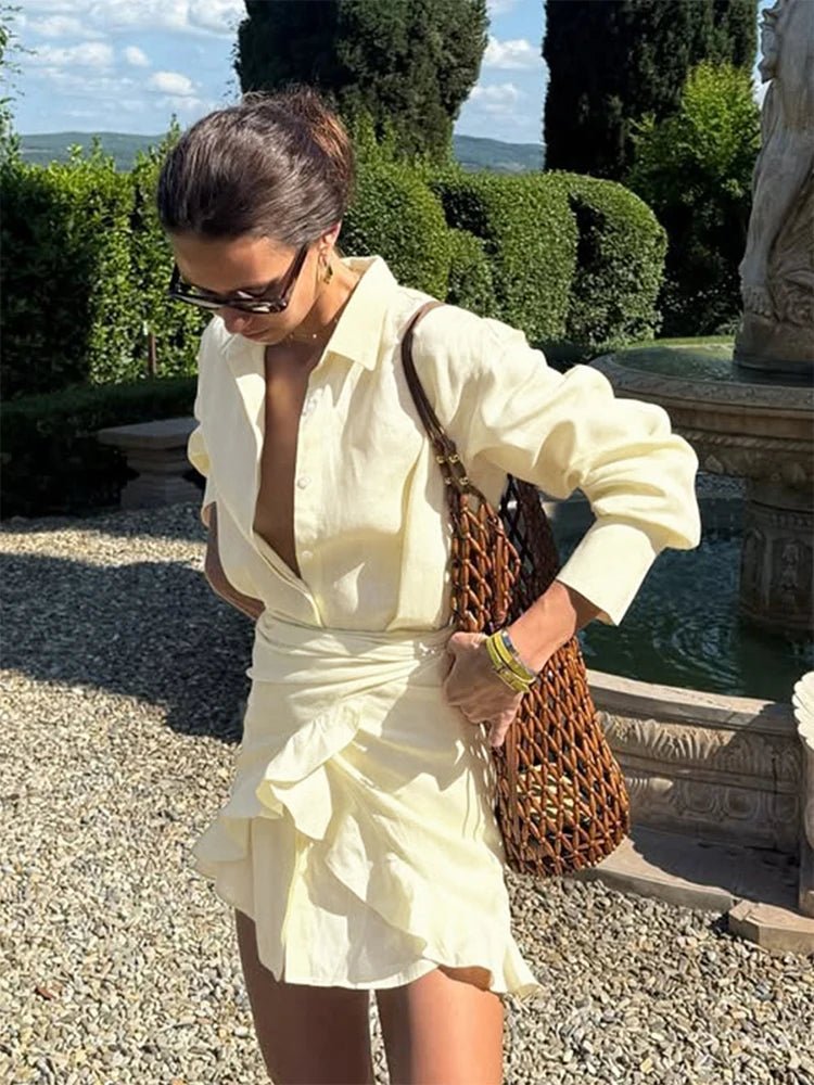 Robe-chemise Sylvie à lacets