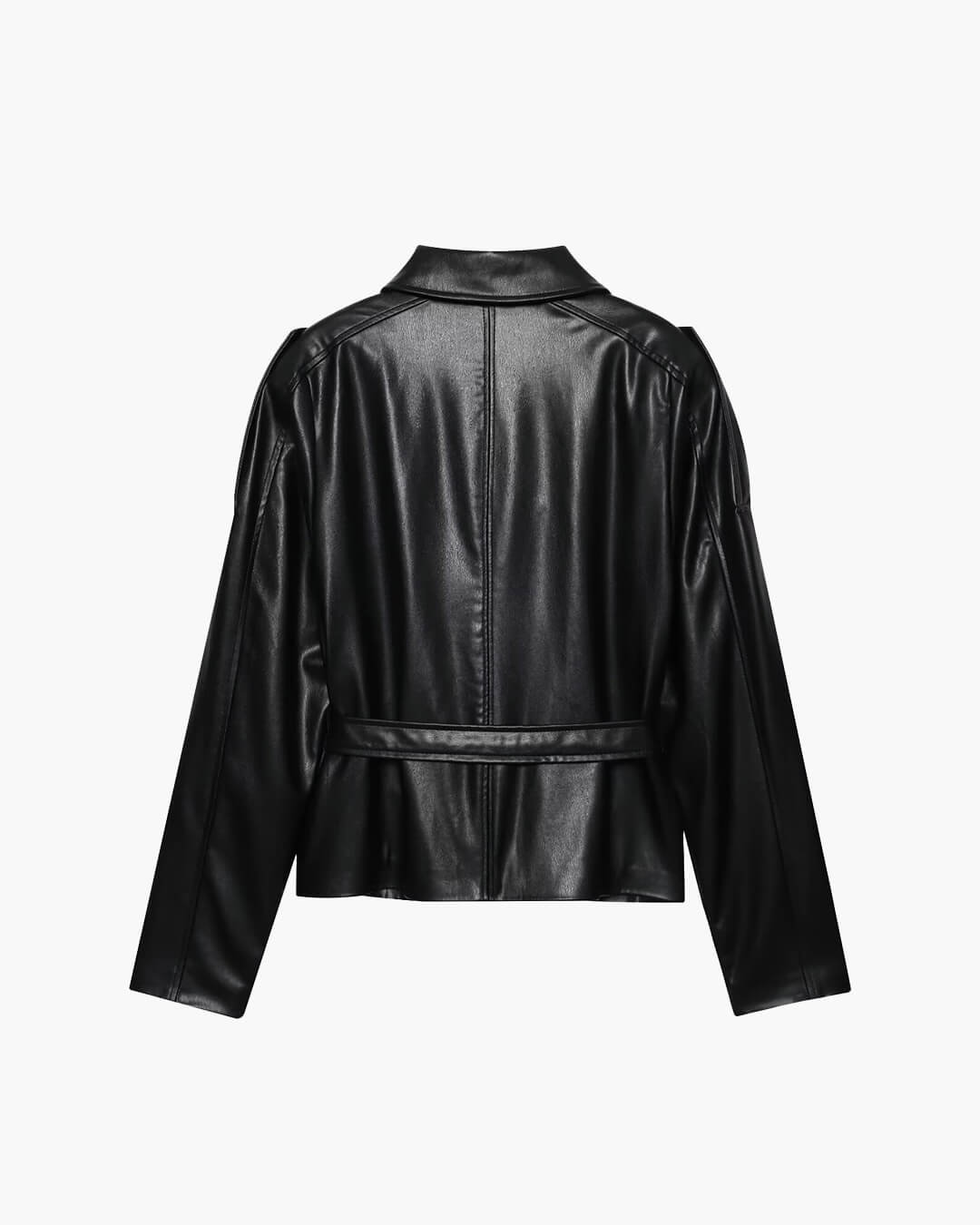 Veste Tabitha en similicuir avec ceinture
