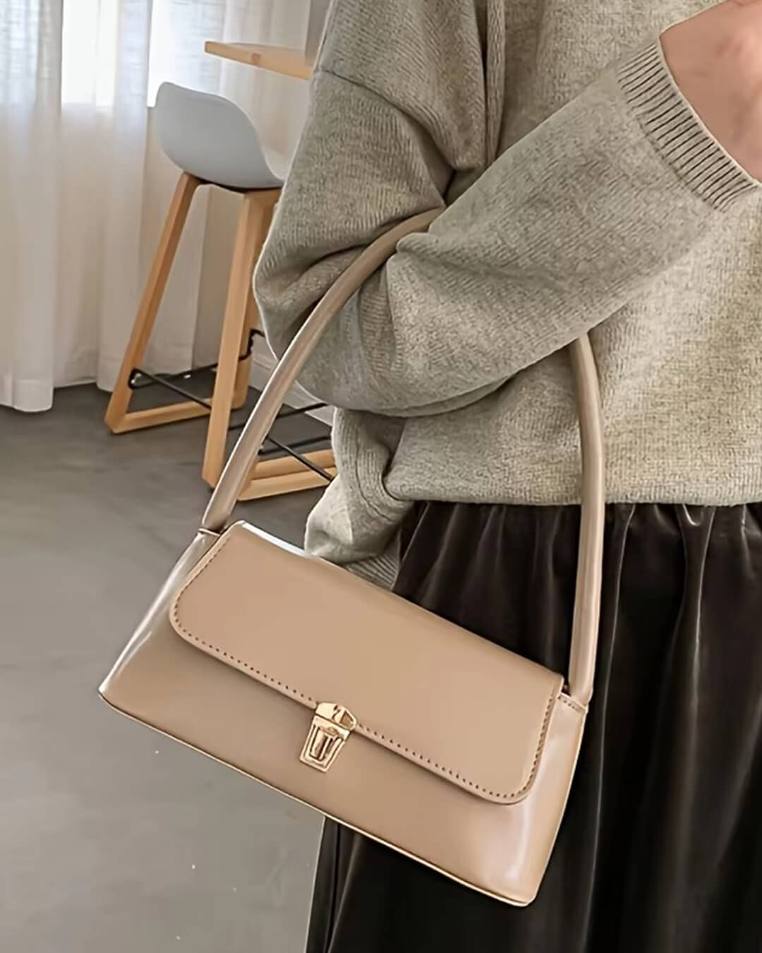 Sac porté épaule en cuir Tally