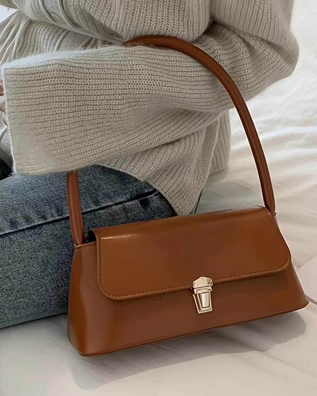 Sac porté épaule en cuir Tally