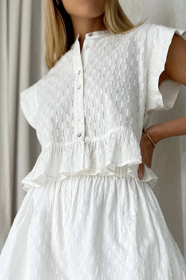 Ensemble Tanya avec short et manches courtes à volants