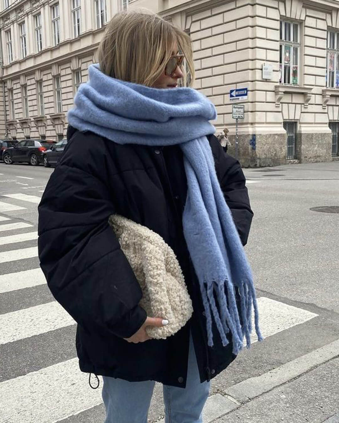 Écharpe d’hiver à franges Tanya