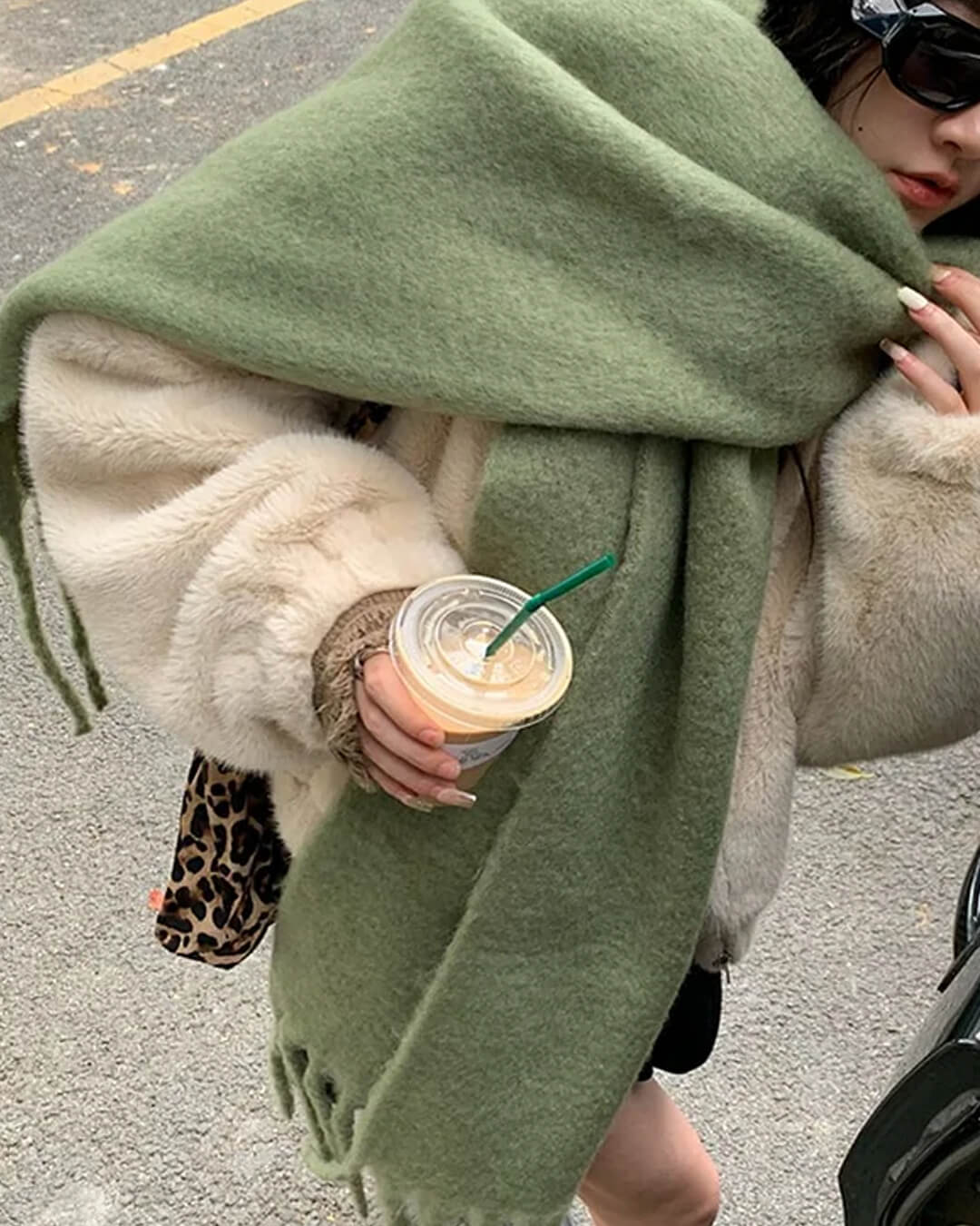 Écharpe d’hiver à franges Tanya