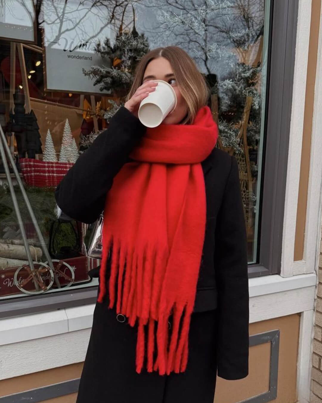 Écharpe d’hiver à franges Tanya