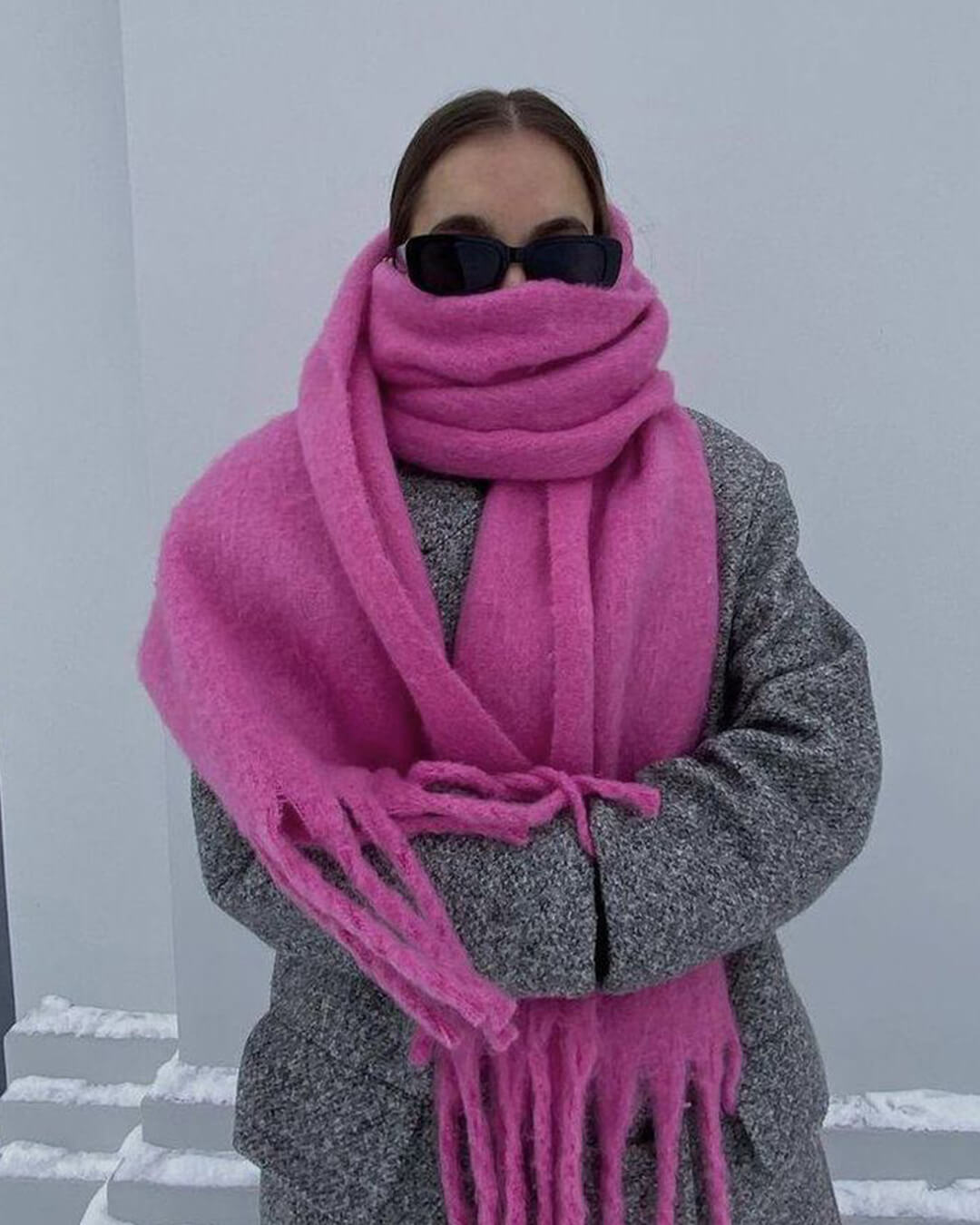 Écharpe d’hiver à franges Tanya