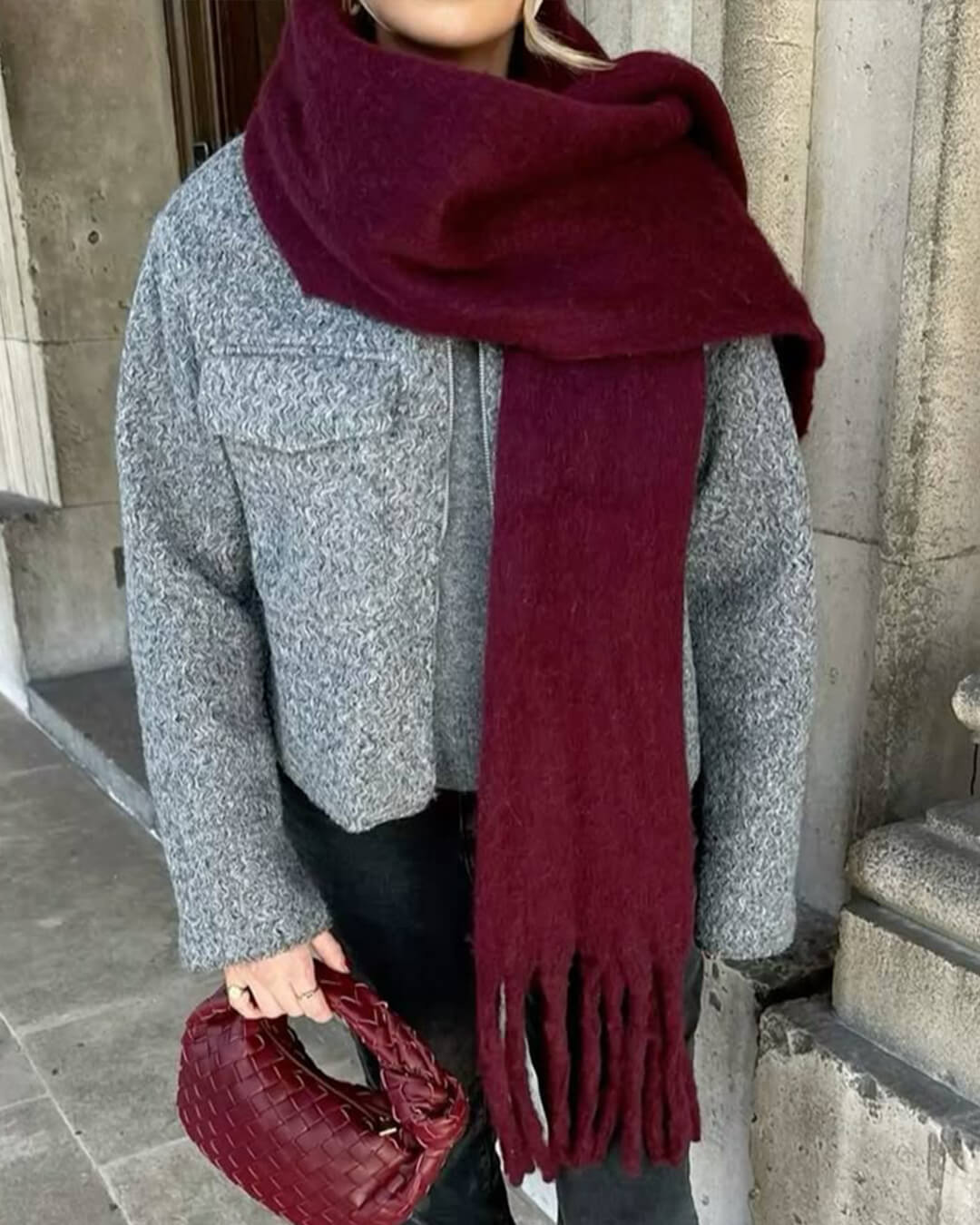 Écharpe d’hiver à franges Tanya