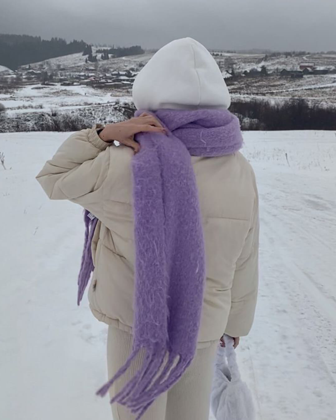 Écharpe d’hiver à franges Tanya