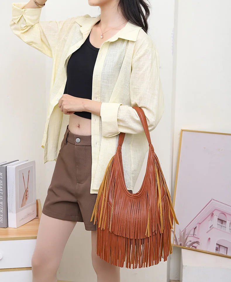 Sac hobo à franges Tatiana