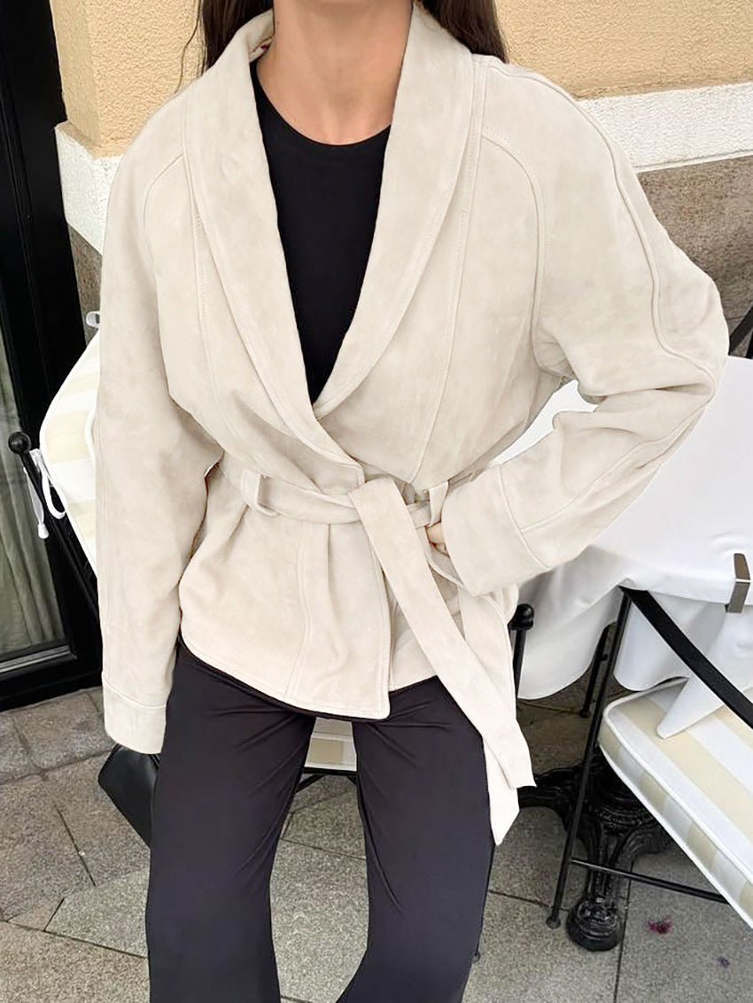 Trench-coat en daim ceinturé Teresa