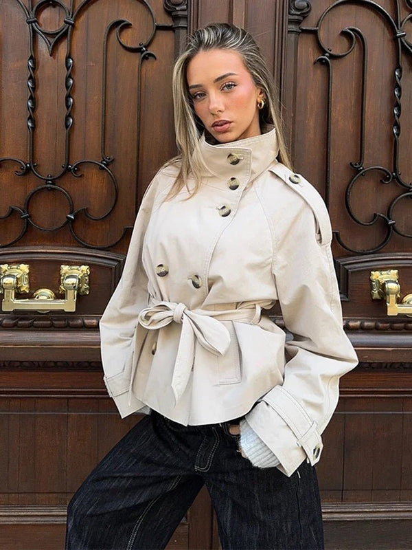 Trench court Thea à ceinture