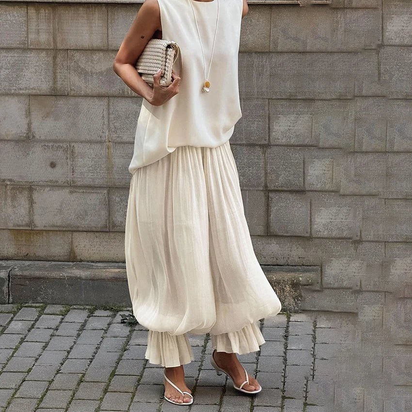 Pantalon Thea évasé transparent