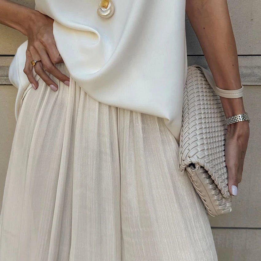 Pantalon Thea évasé transparent