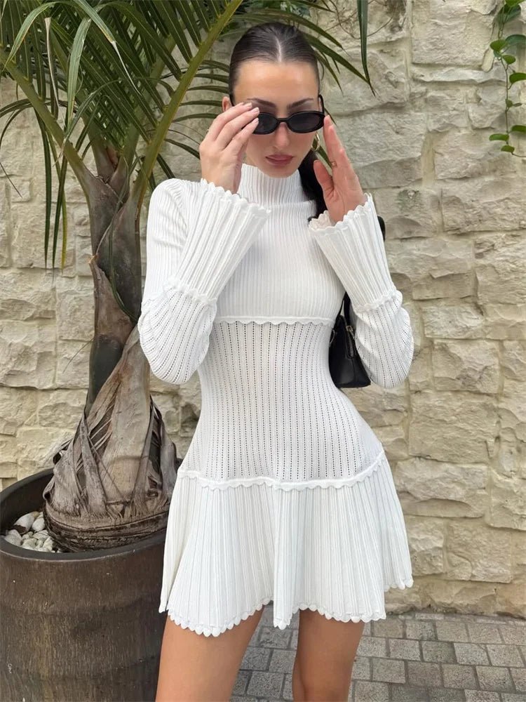 Mini-robe à volants en maille Thelma