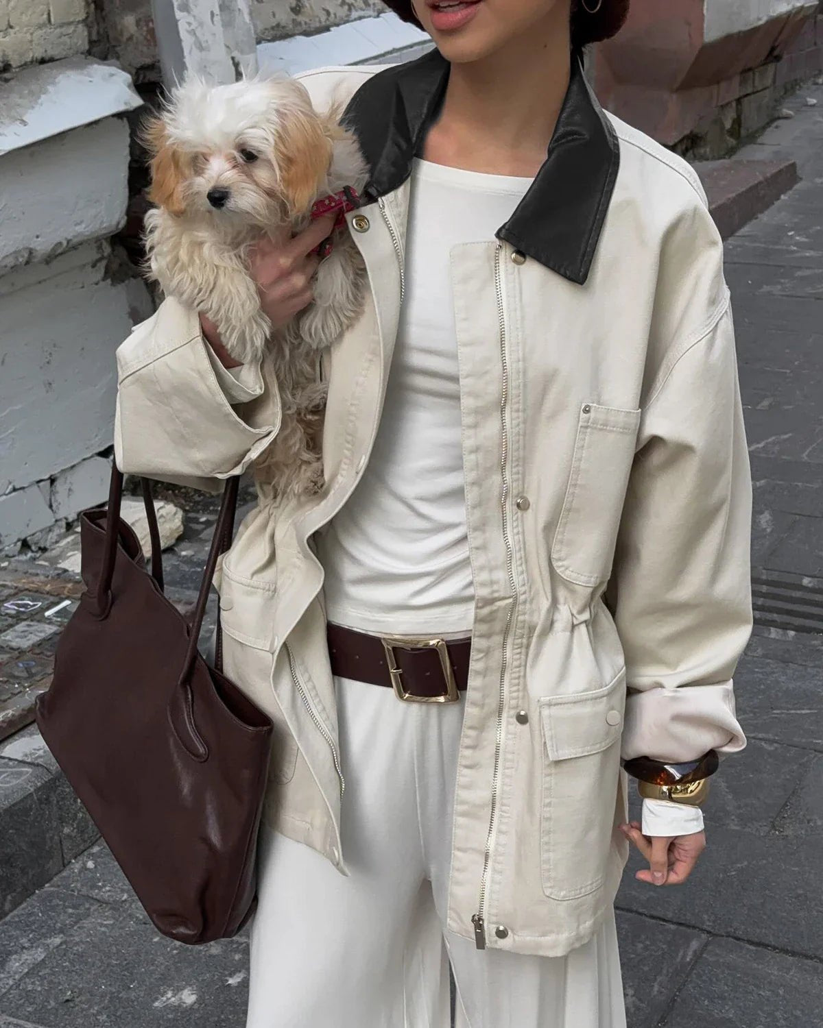 Veste oversize à cordon Therese