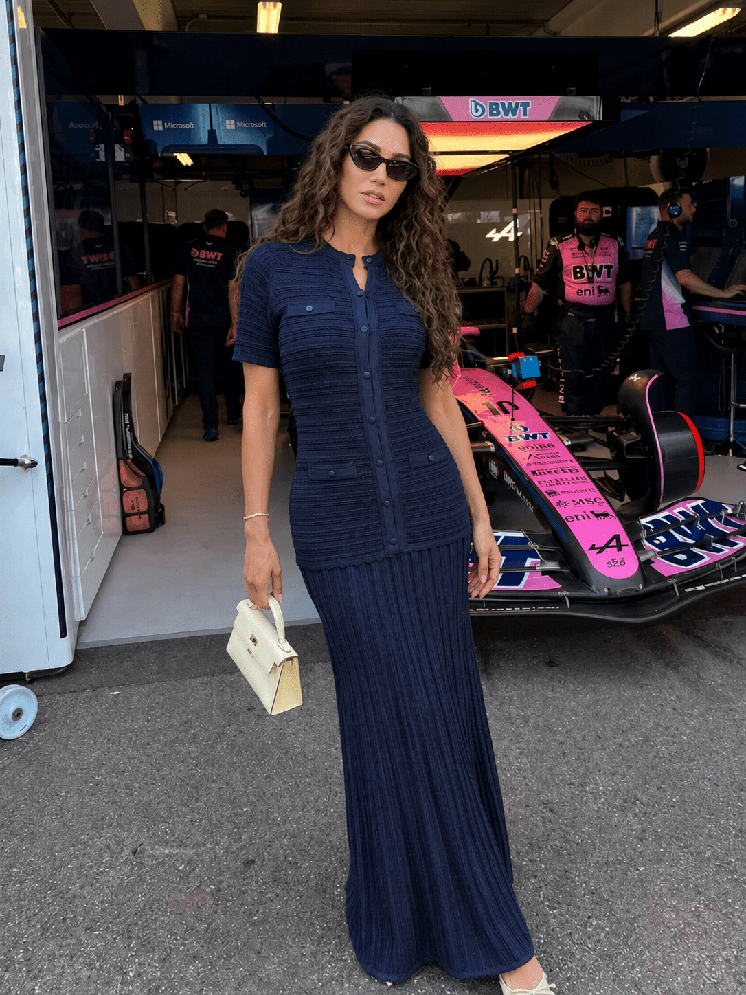 Robe longue en maille côtelée Ulrike