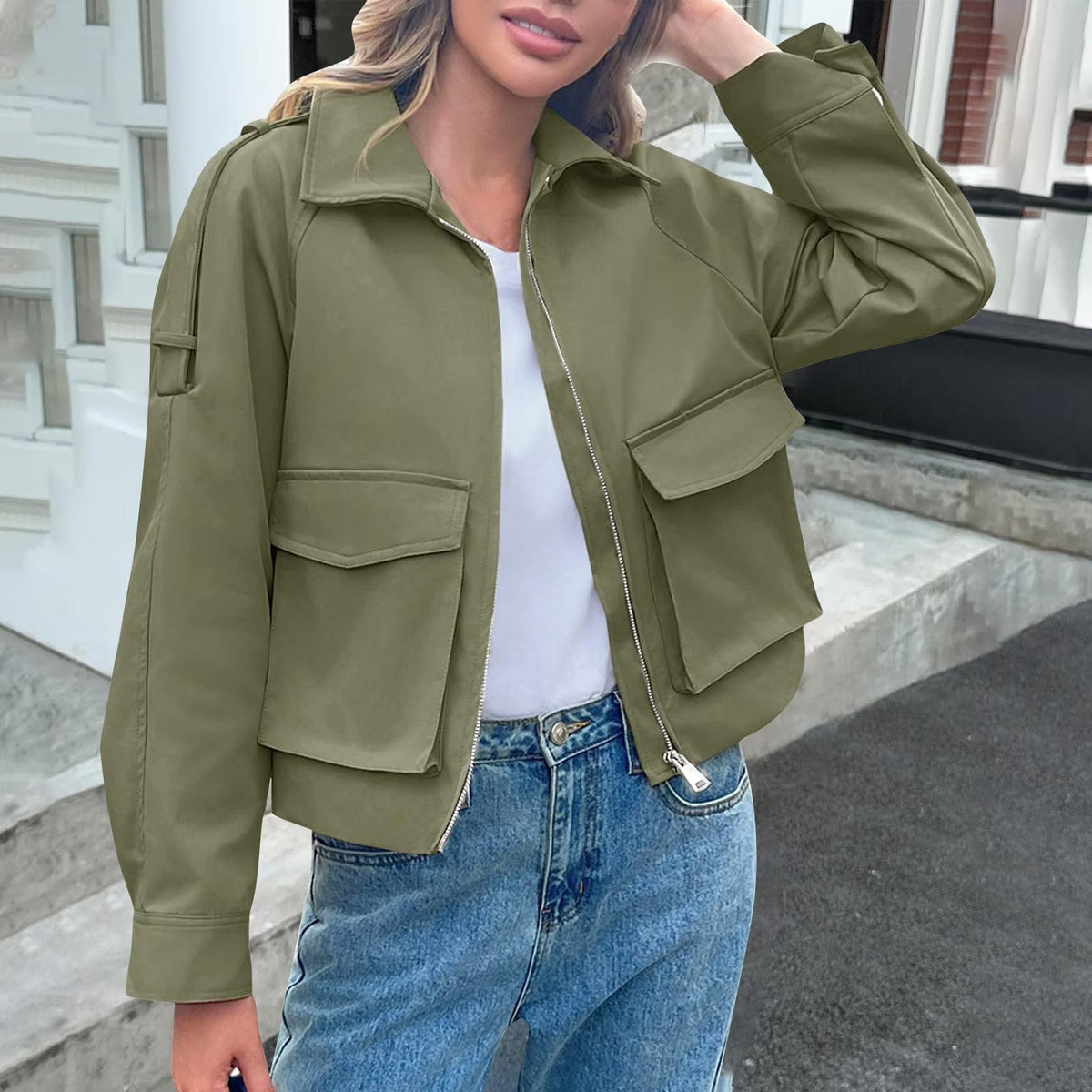 Veste courte Valeria à poches