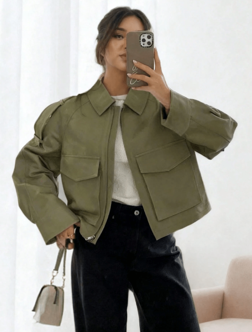 Veste courte Valeria à poches