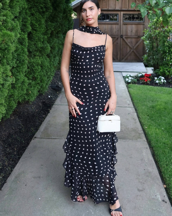 Robe longue à pois Valerie