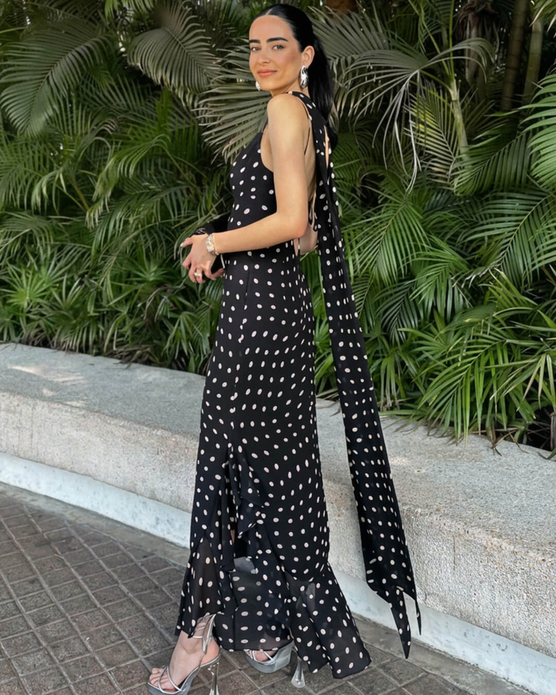 Robe longue à pois Valerie