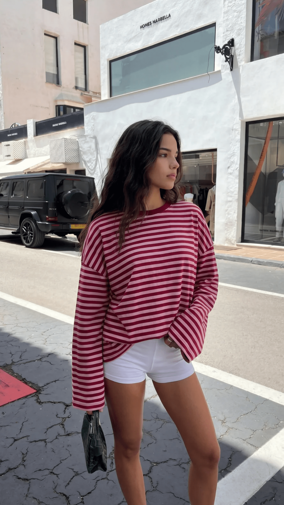 Pull en maille rayé oversize Vivien