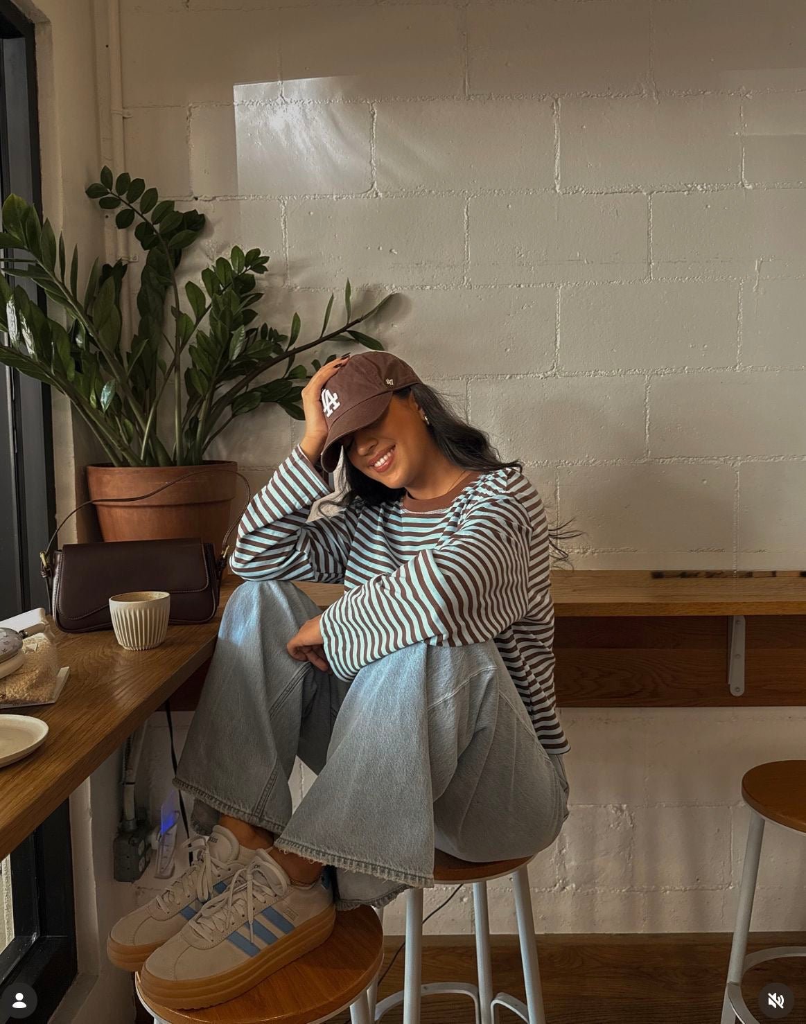 Pull en maille rayé oversize Vivien