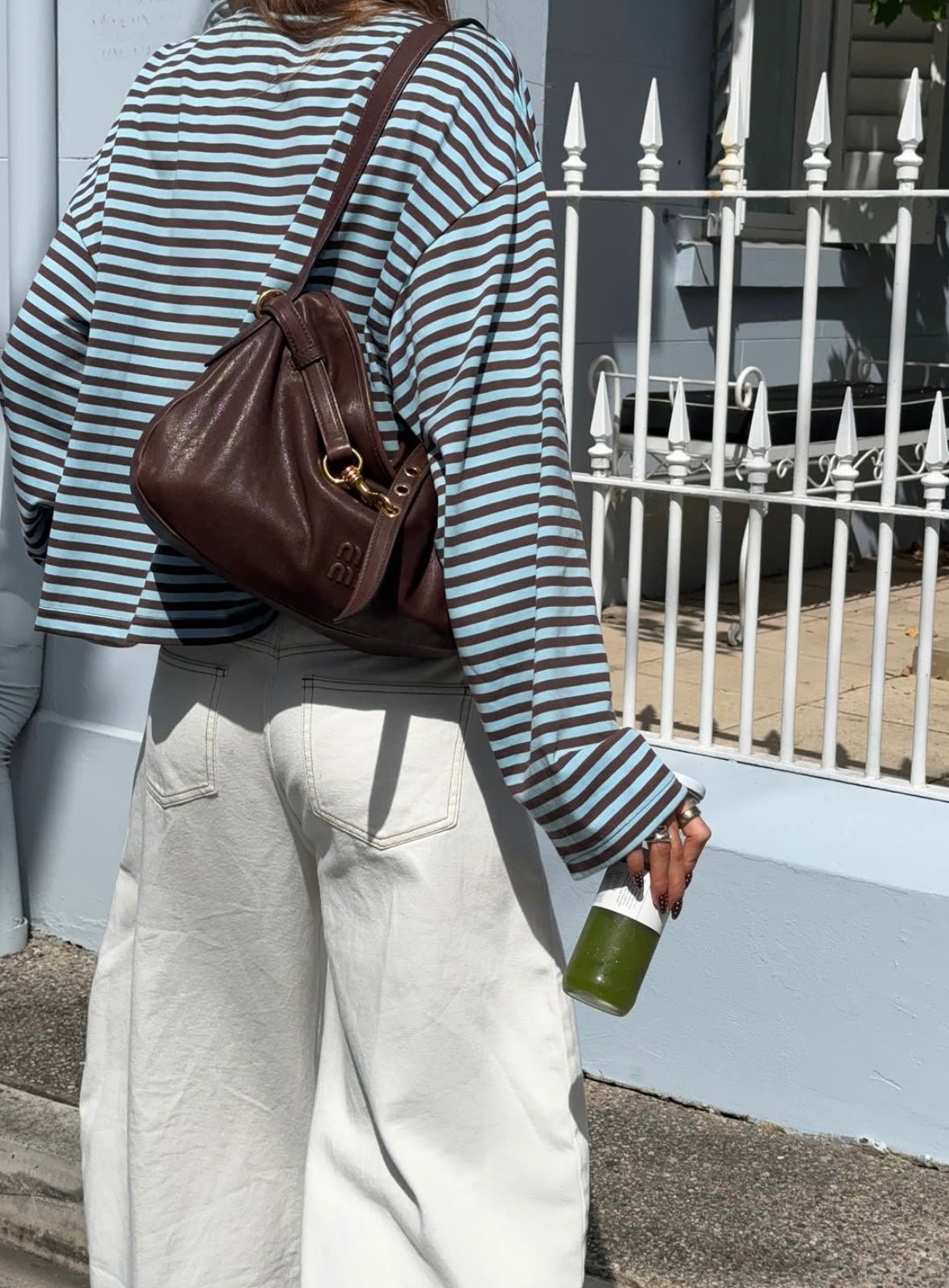 Pull en maille rayé oversize Vivien