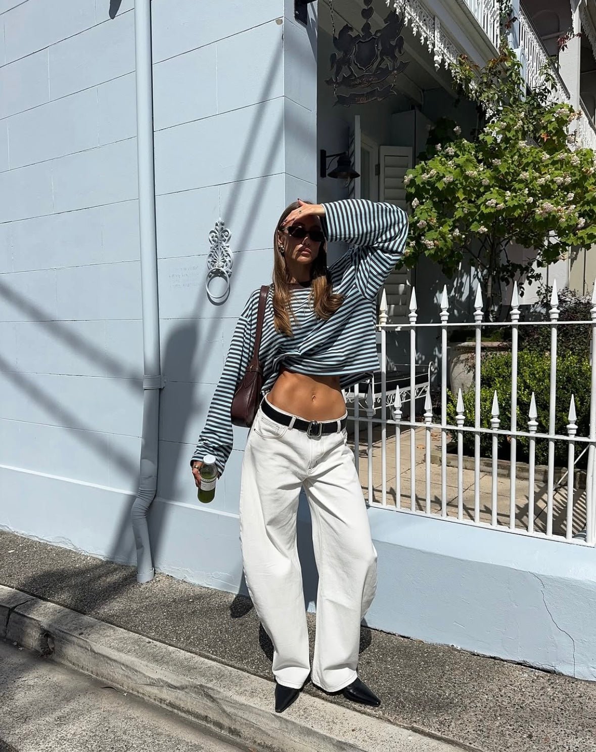 Pull en maille rayé oversize Vivien
