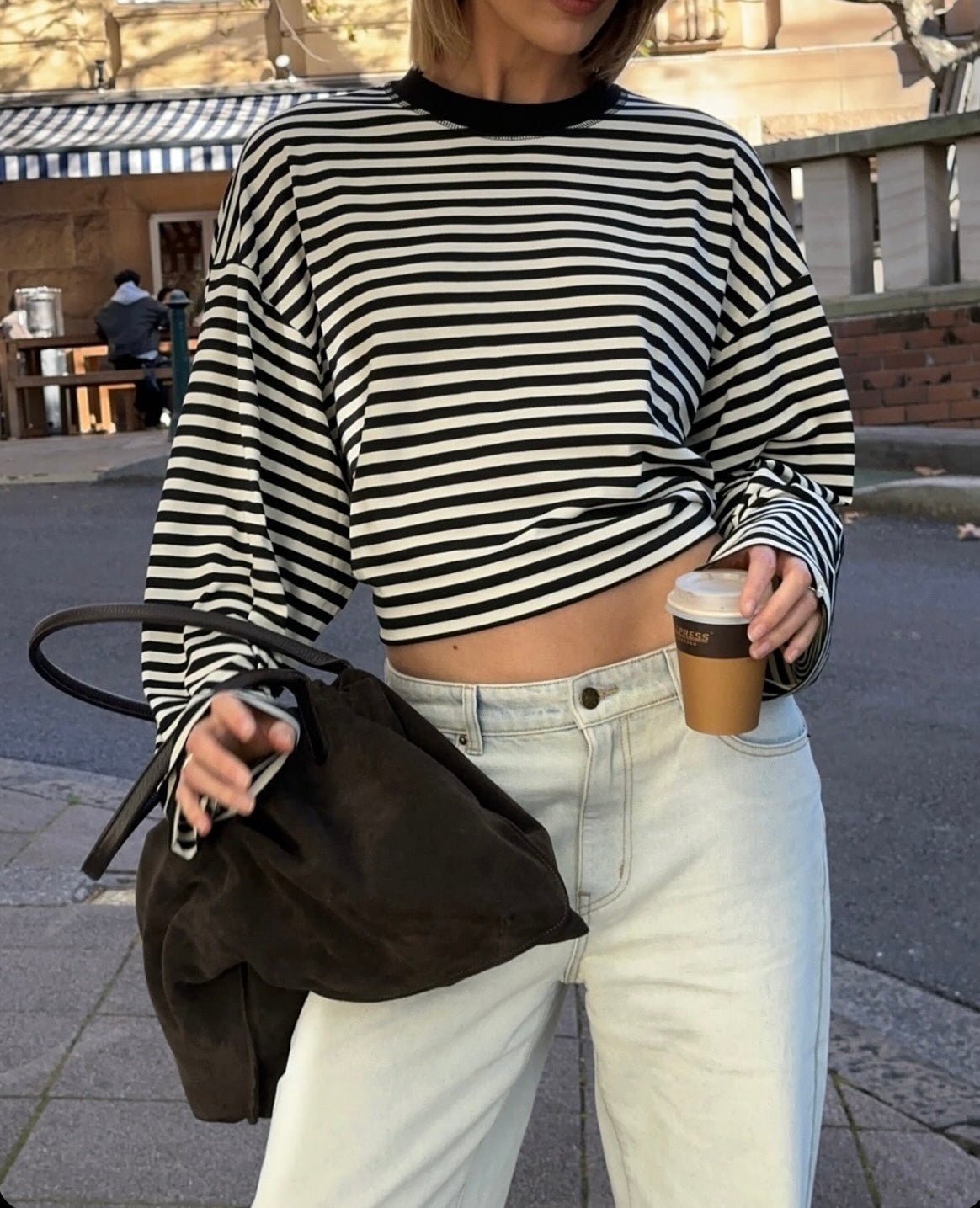 Pull en maille rayé oversize Vivien