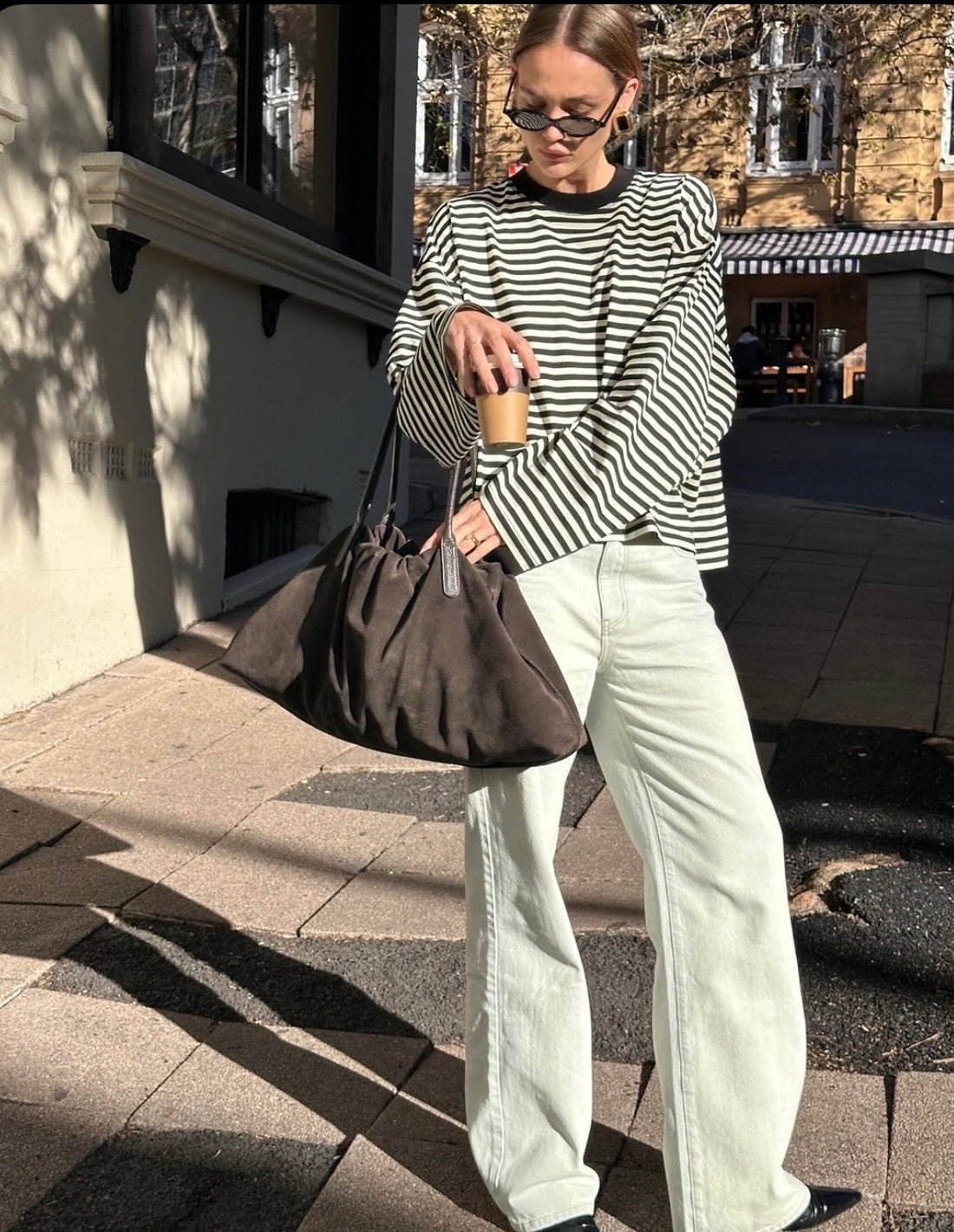 Pull en maille rayé oversize Vivien