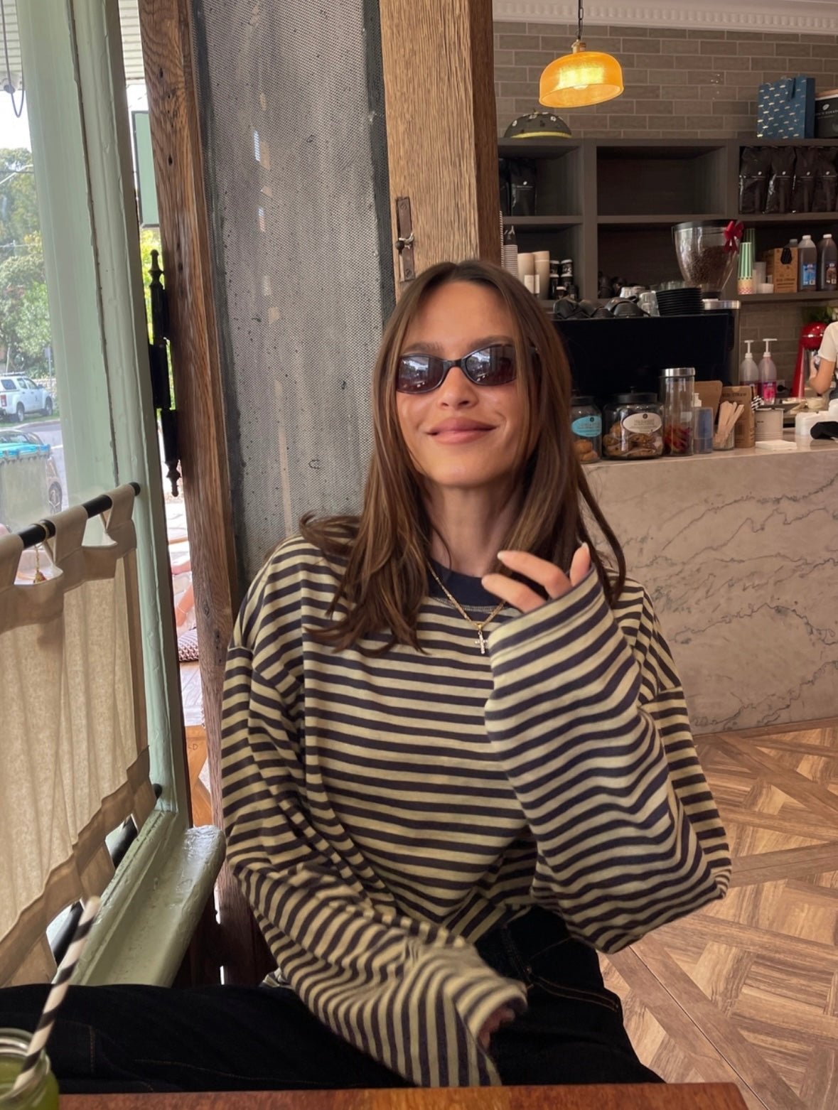 Pull en maille rayé oversize Vivien
