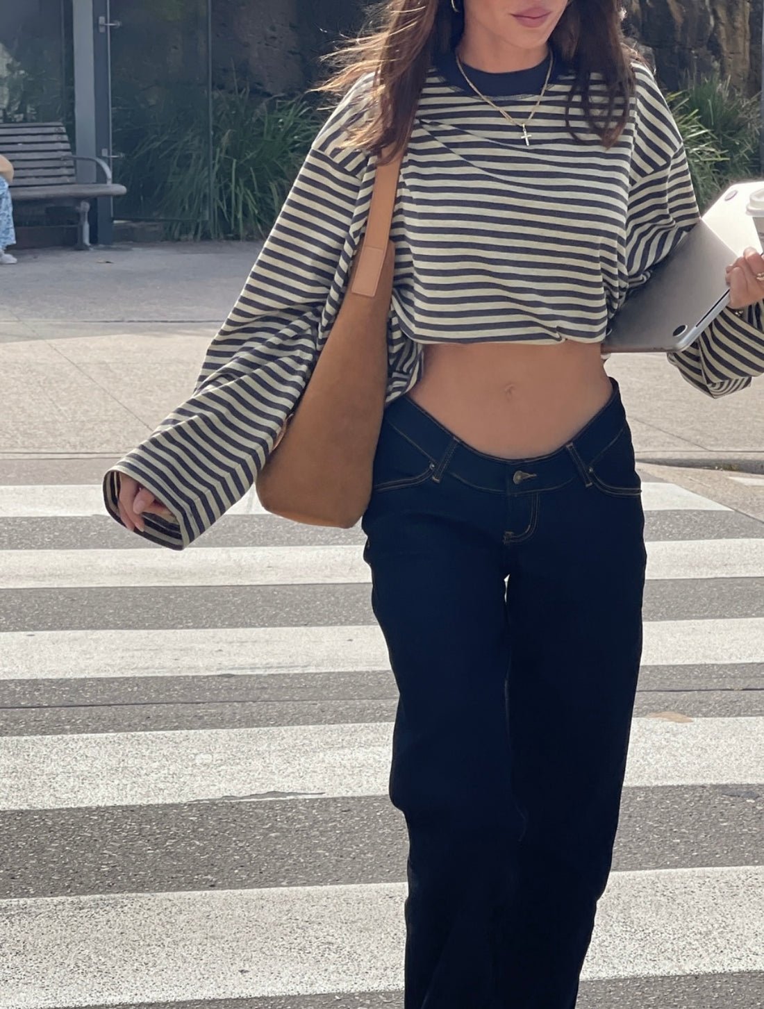 Pull en maille rayé oversize Vivien