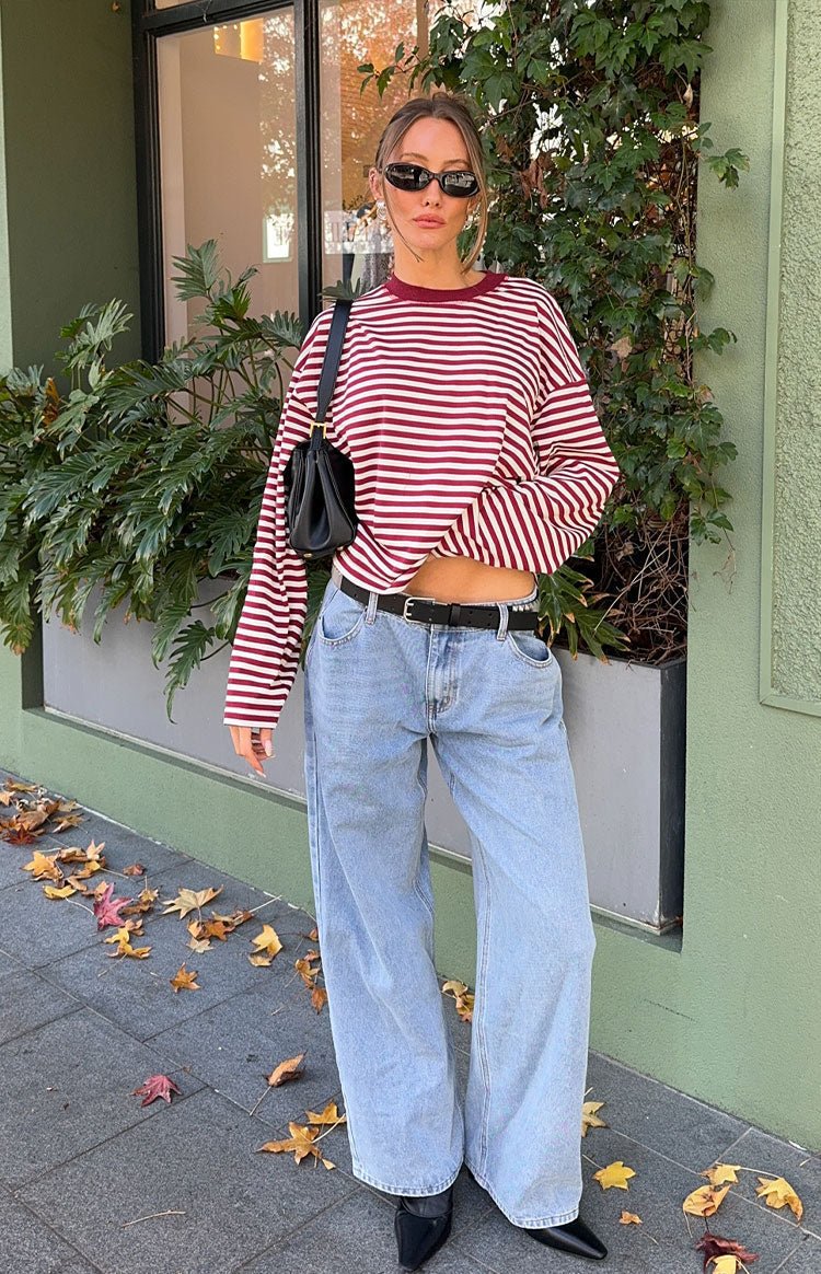 Pull en maille rayé oversize Vivien