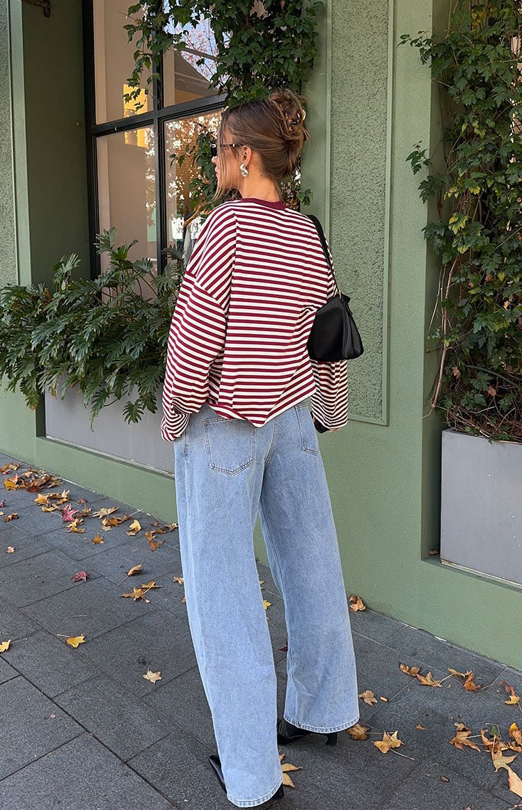 Pull en maille rayé oversize Vivien