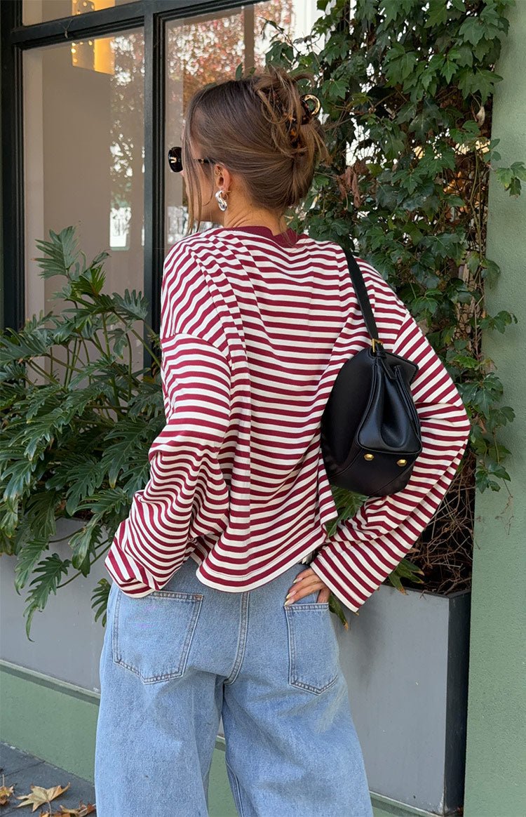 Pull en maille rayé oversize Vivien
