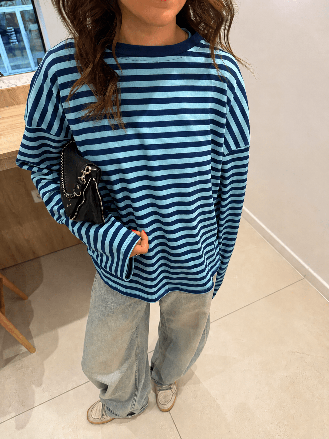 Pull en maille rayé oversize Vivien