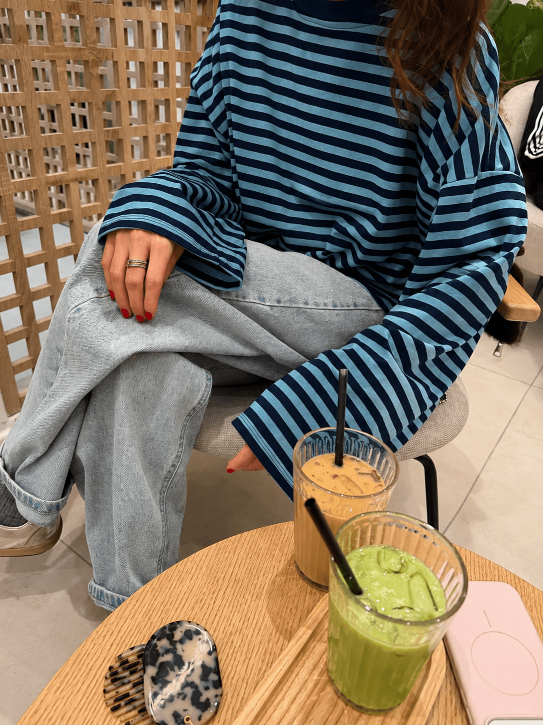 Pull en maille rayé oversize Vivien