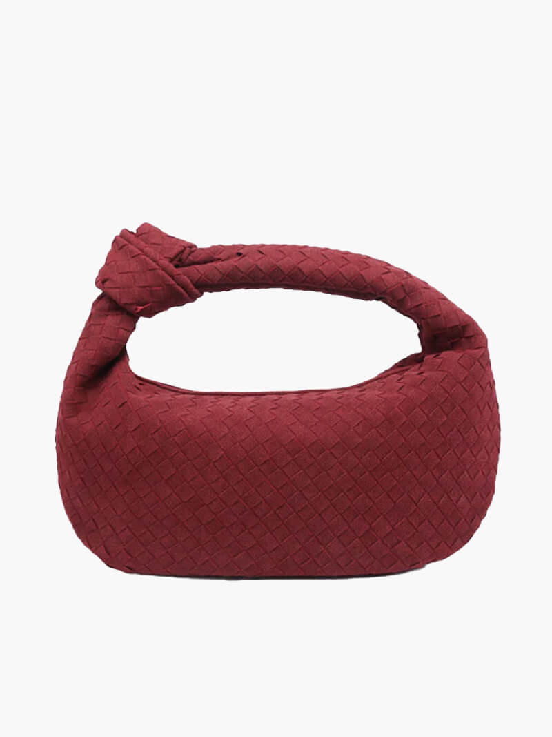 Sac tressé en daim, taille moyenne