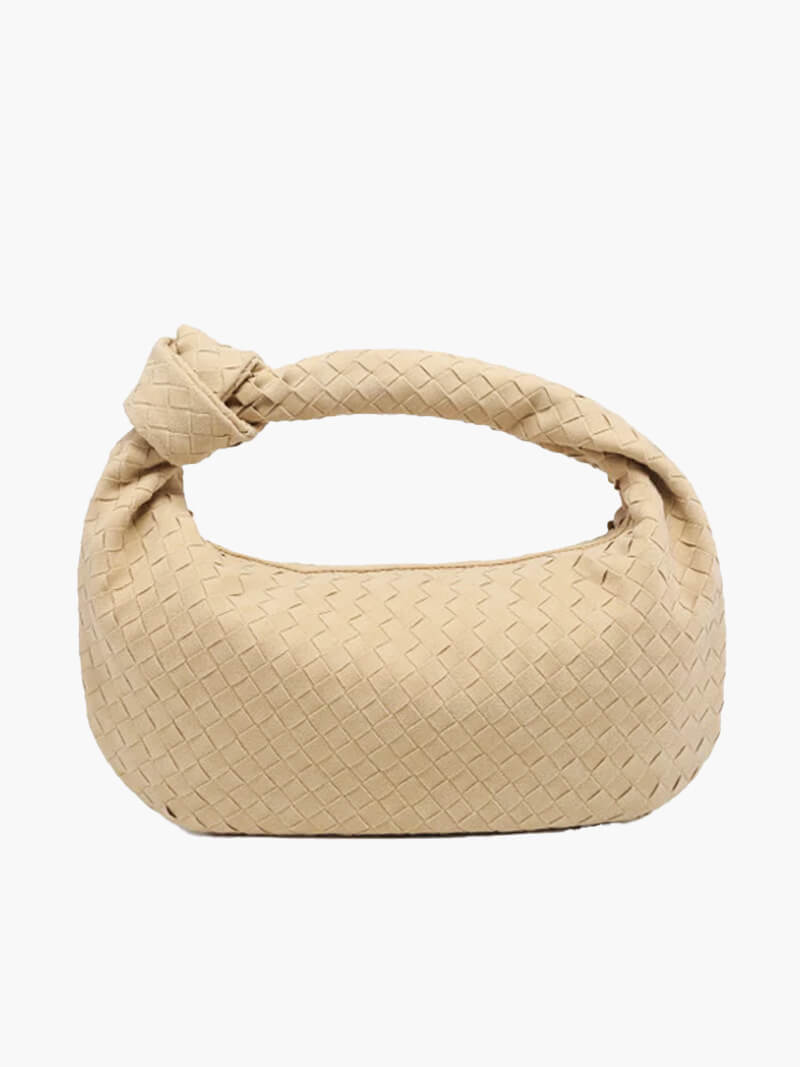 Sac tressé en daim, taille moyenne