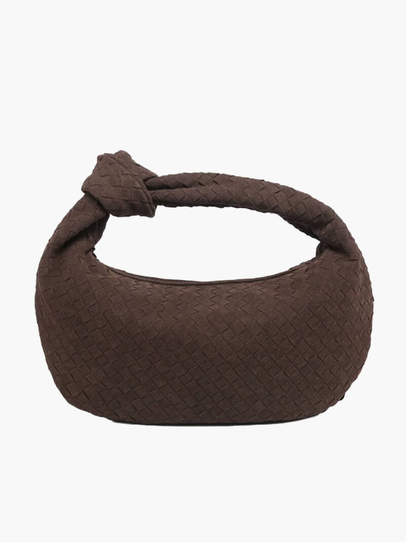 Sac tressé en daim, taille moyenne