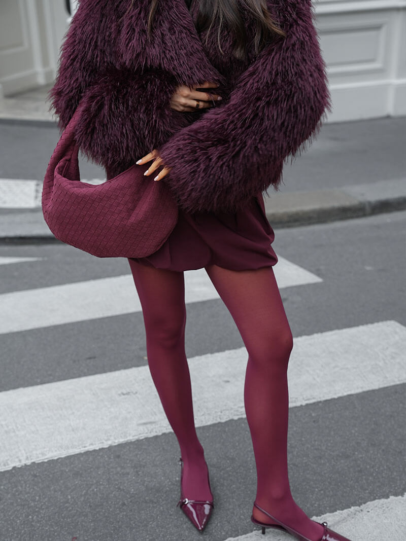 Sac tressé en daim, taille moyenne