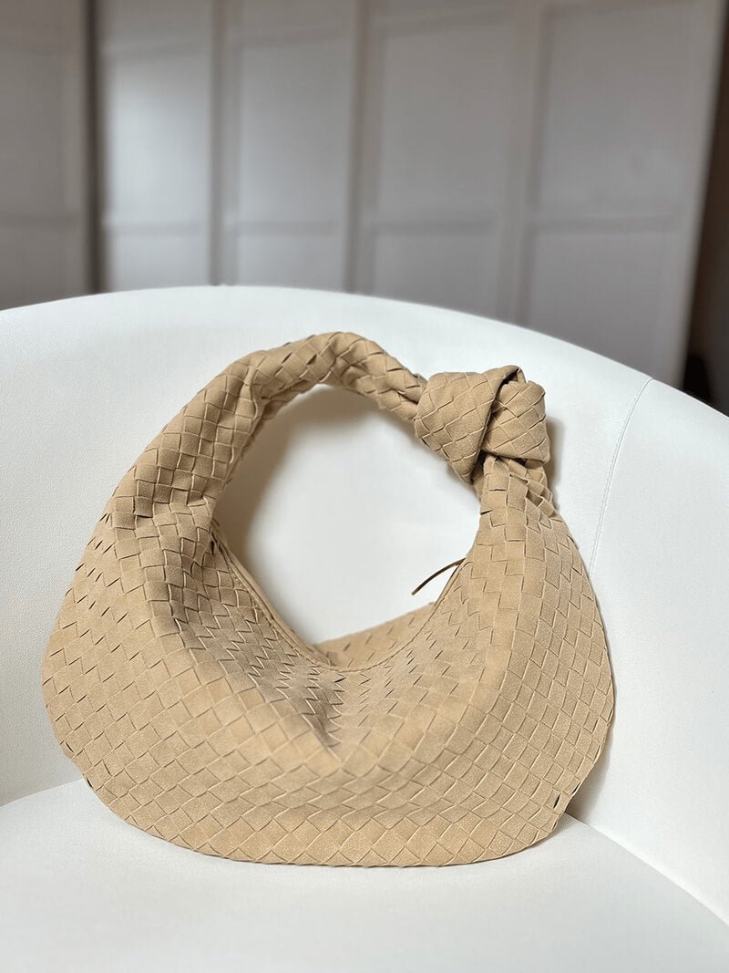 Sac tressé en daim, taille moyenne