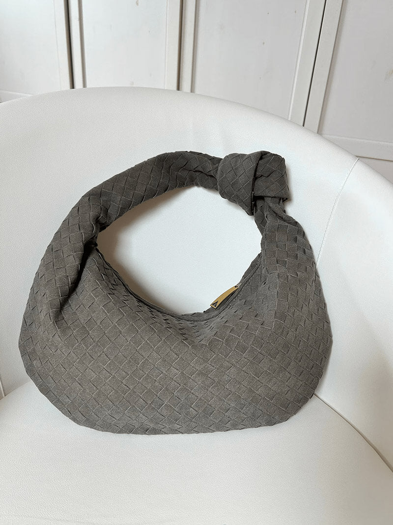 Sac tressé en daim, taille moyenne