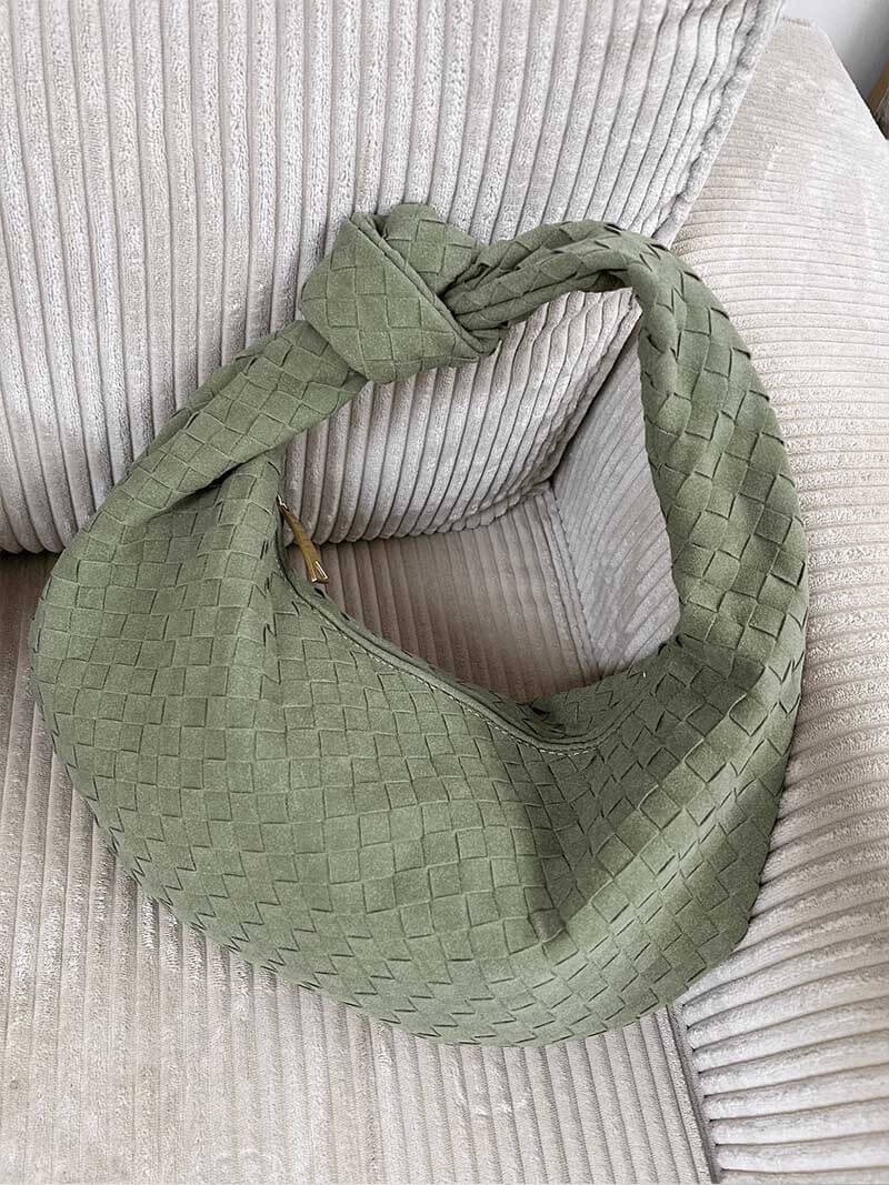 Sac tressé en daim, taille moyenne