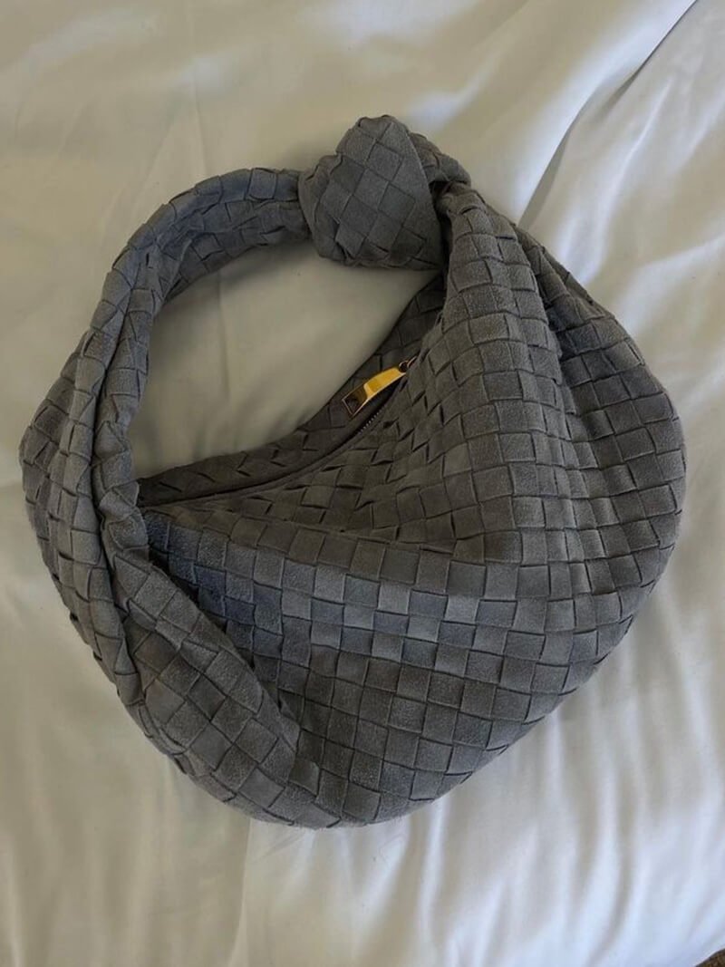 Sac tressé en daim, taille moyenne
