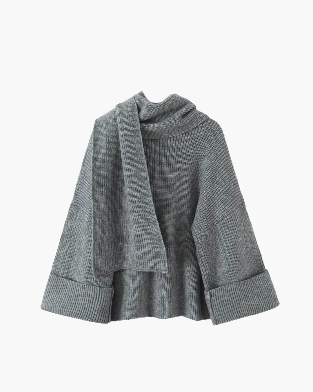Pull en maille ample Xia avec écharpe