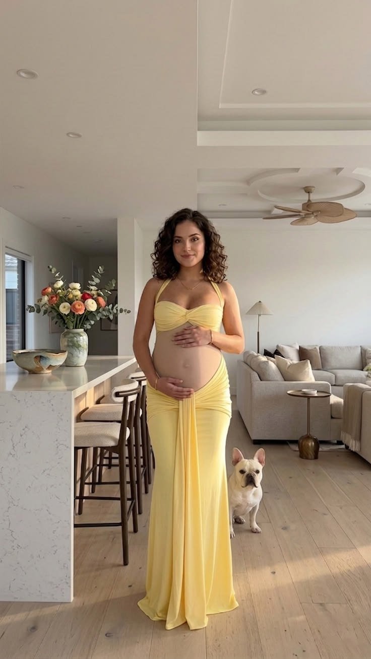 Robe longue moulante Ximena en mesh avec lien à la taille