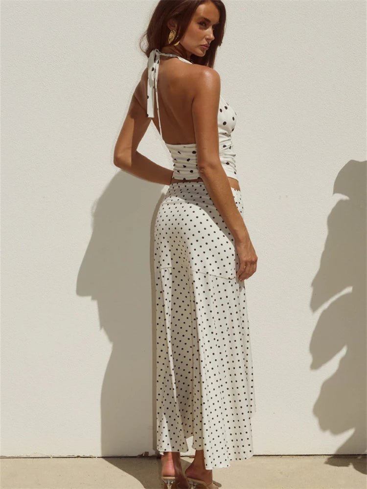 Ensemble deux pièces dos nu à pois Yui